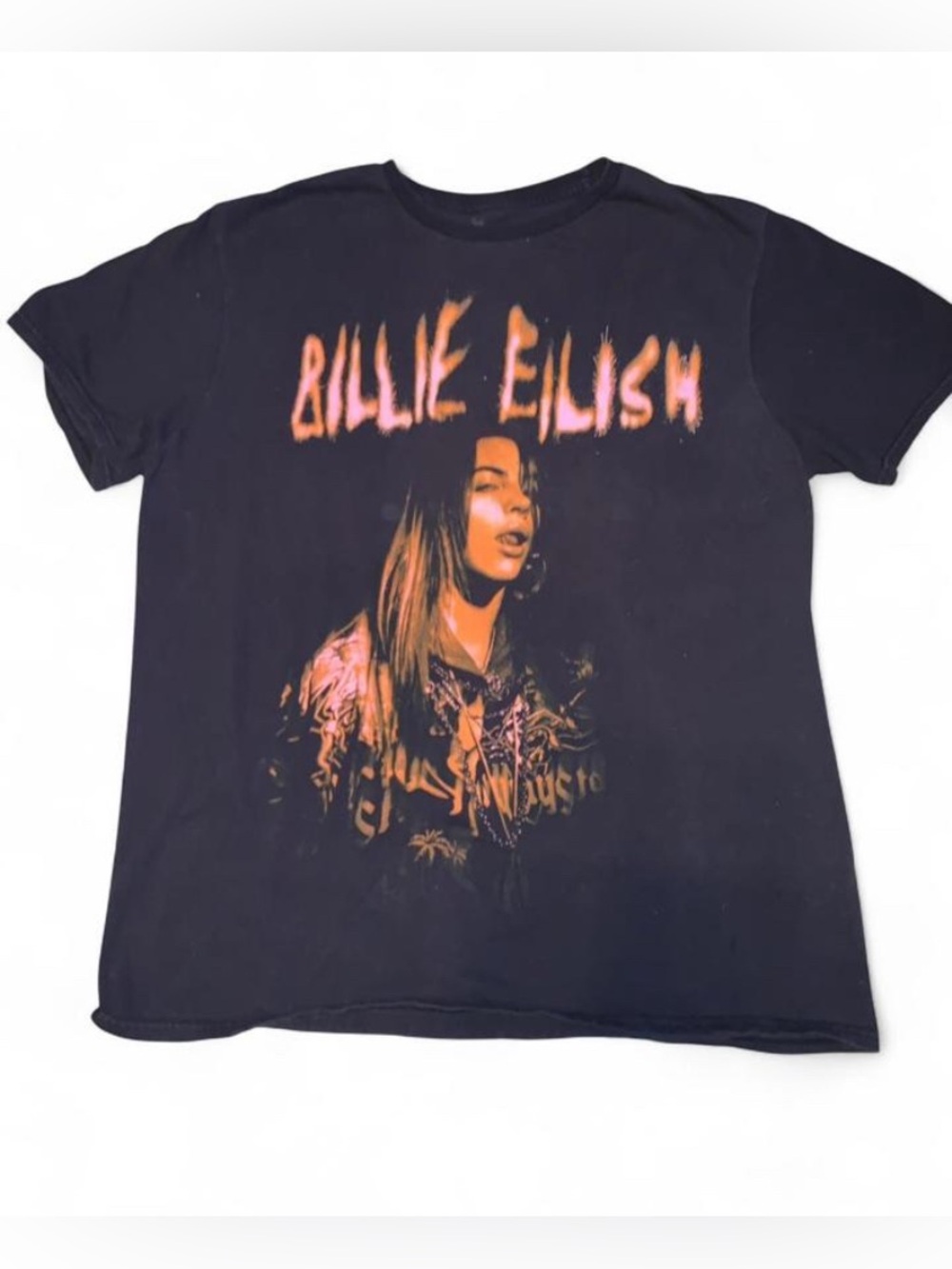 Billie Eilish Black Graphic Tee - Women's Short Sleeve